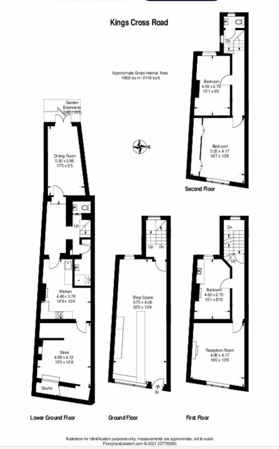 Floorplan for 135 King's Cross Road, London