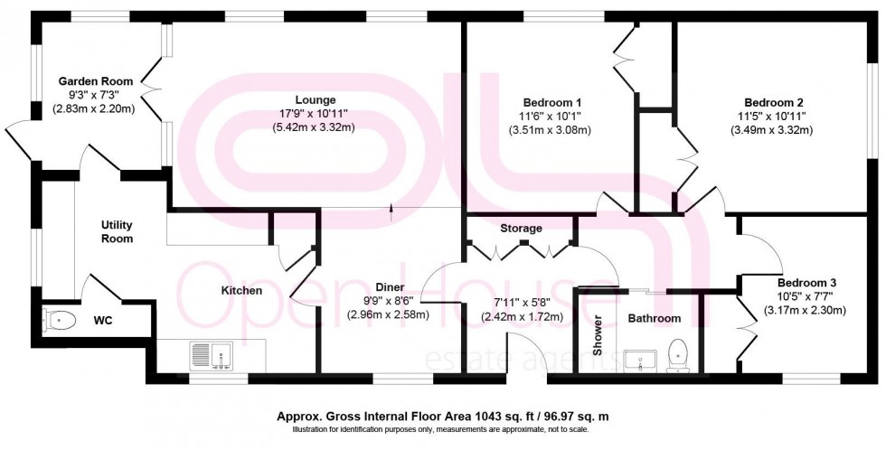 Floorplan for Woodland Road, Sawston