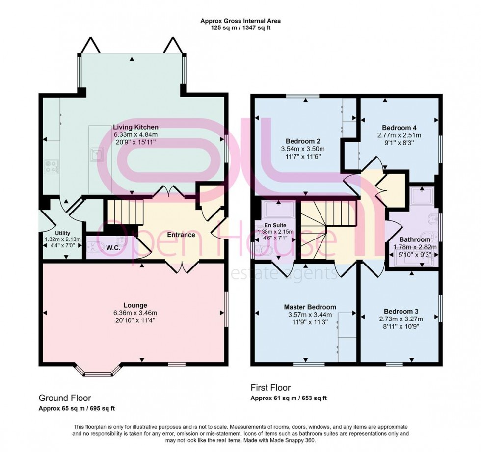 Floorplan for The Corner House, Winfield Way, Blackfordby