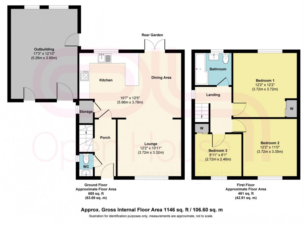 Floorplan for Princes Close, Balsham