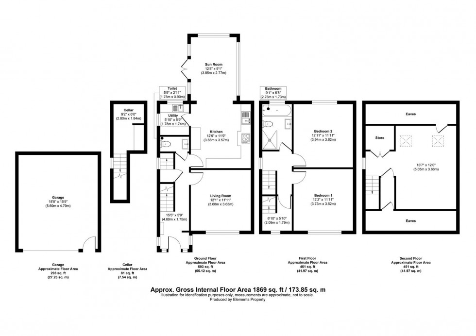 Floorplan for Royds Lane, Rothwell, Leeds, LS26