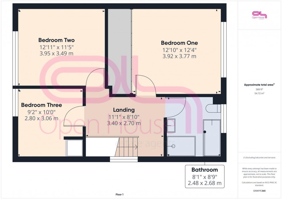 Floorplan for Rowe Avenue North, Peacehaven
