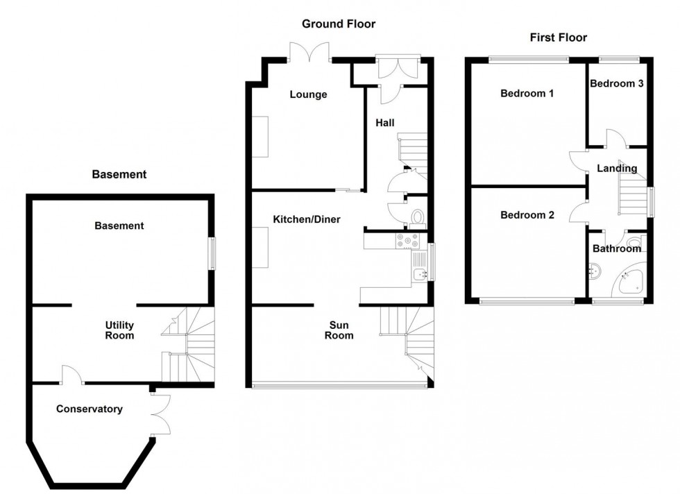 Floorplan for Hillside Road, St George, Bristol