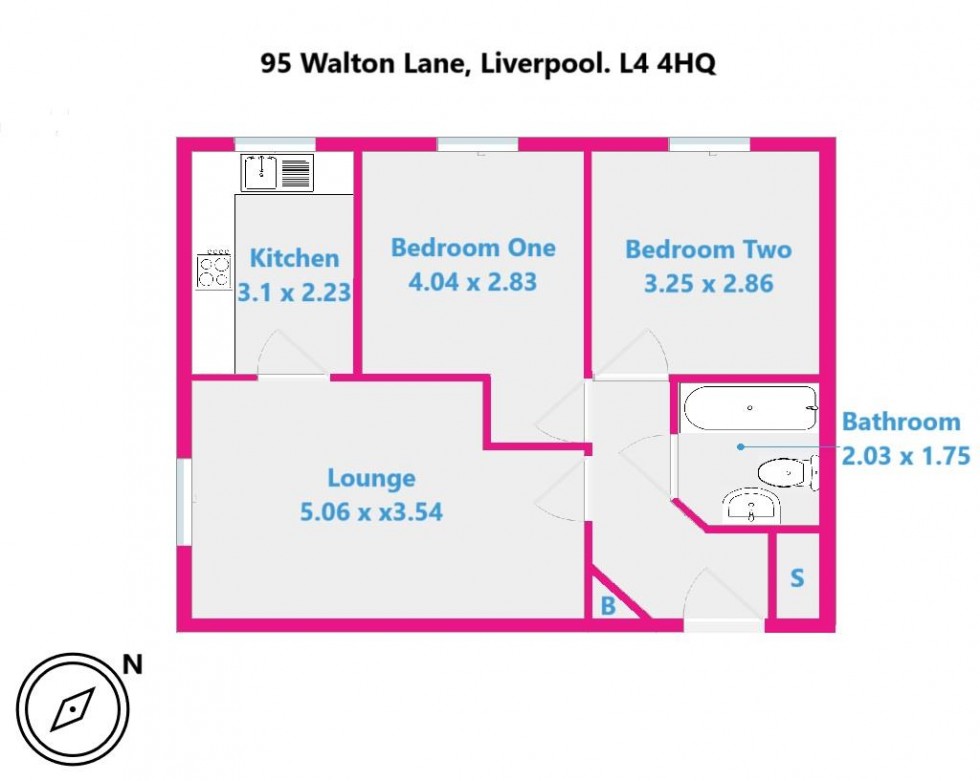 Floorplan for Walton Lane, Liverpool
