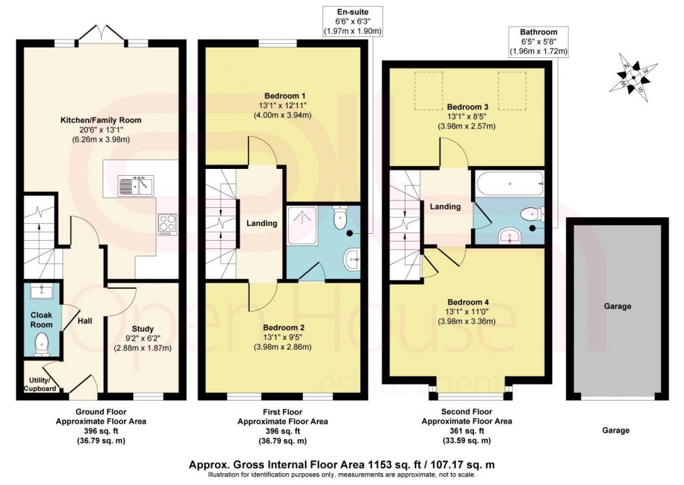 Floorplan for Summers Hill Drive, Papworth Everard