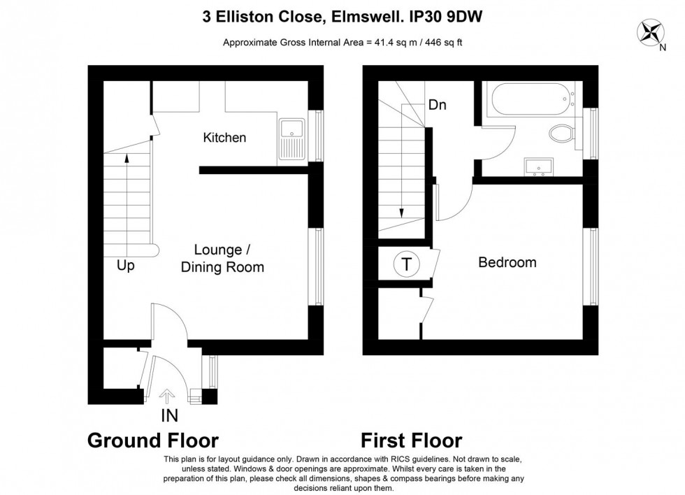 Floorplan for Elliston Close, Elmswell, Bury St Edmunds, IP30
