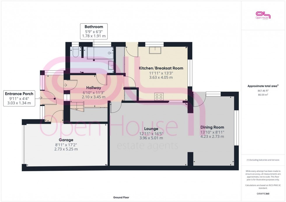 Floorplan for Neville Road, Peacehaven