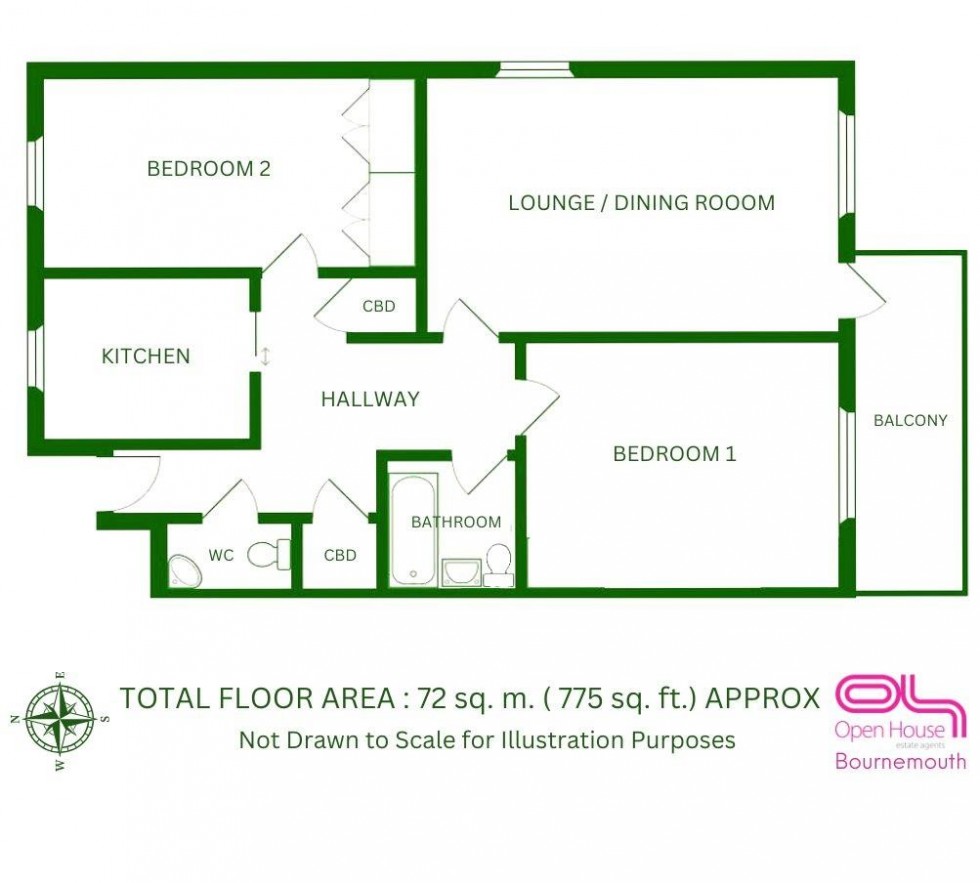 Floorplan for Christchurch Road, Bournemouth