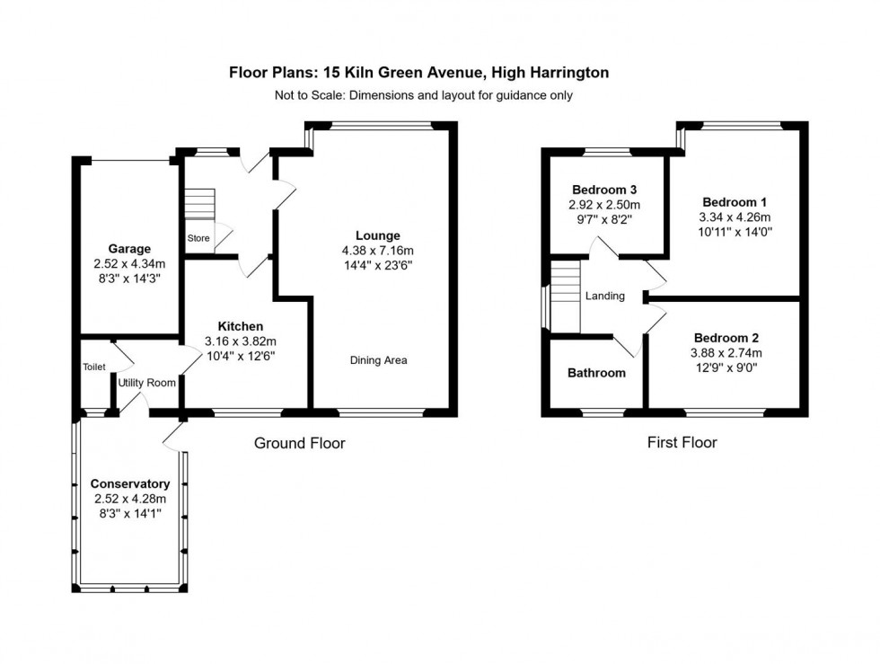 Floorplan for Kiln Green Avenue, High Harrington