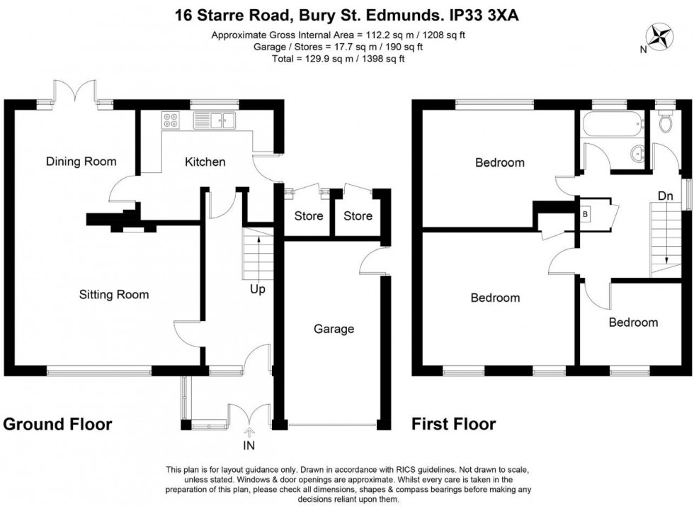 Floorplan for Starre Road, Bury St Edmunds, IP33