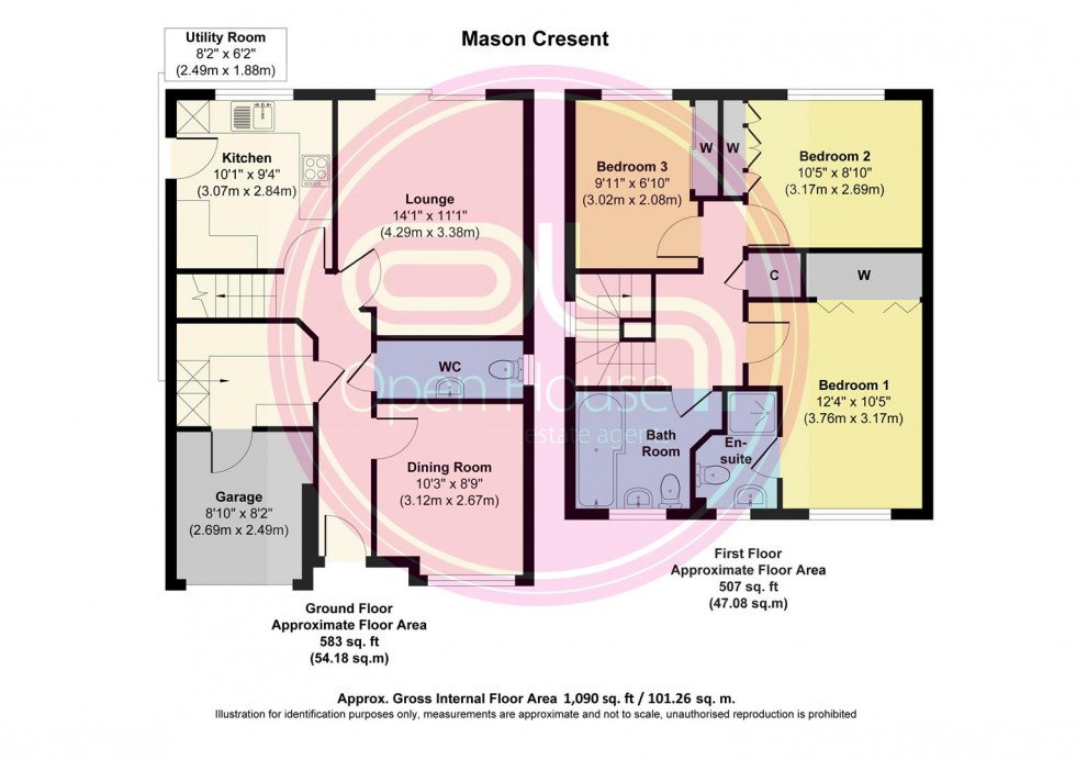 Floorplan for Mason Crescent, Swadlincote