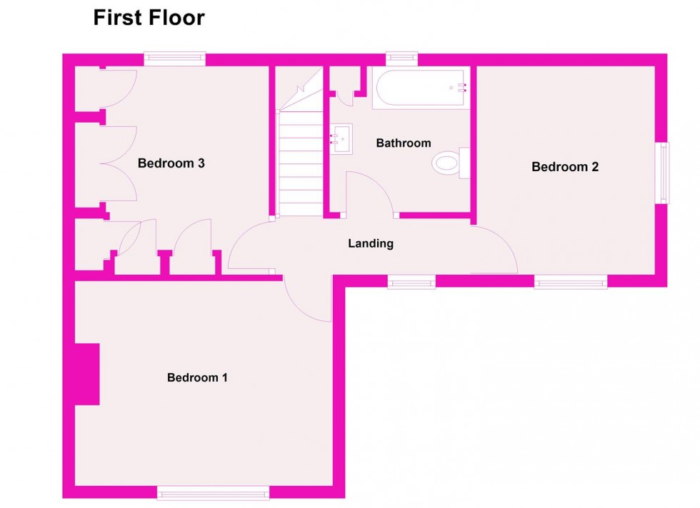 Floorplan for Penygelli Road, Coedpoeth