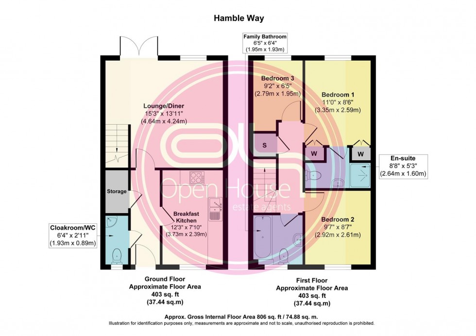 Floorplan for Hamble Way, Hilton