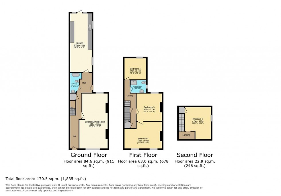 Floorplan for Botteville Road, Birmingham