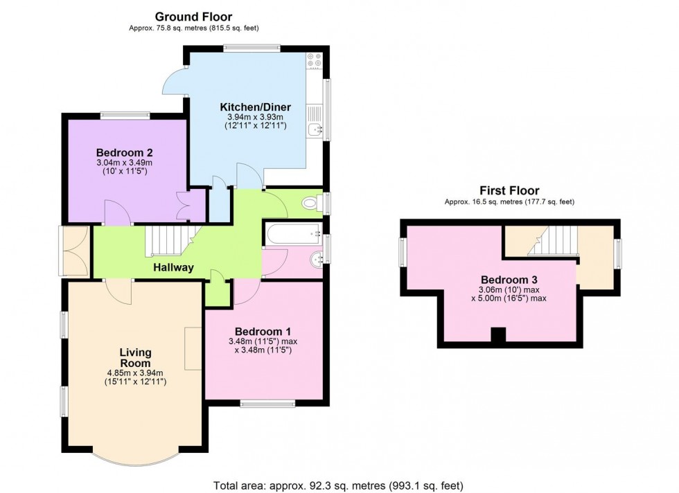 Floorplan for Cavendish Close, Horsham