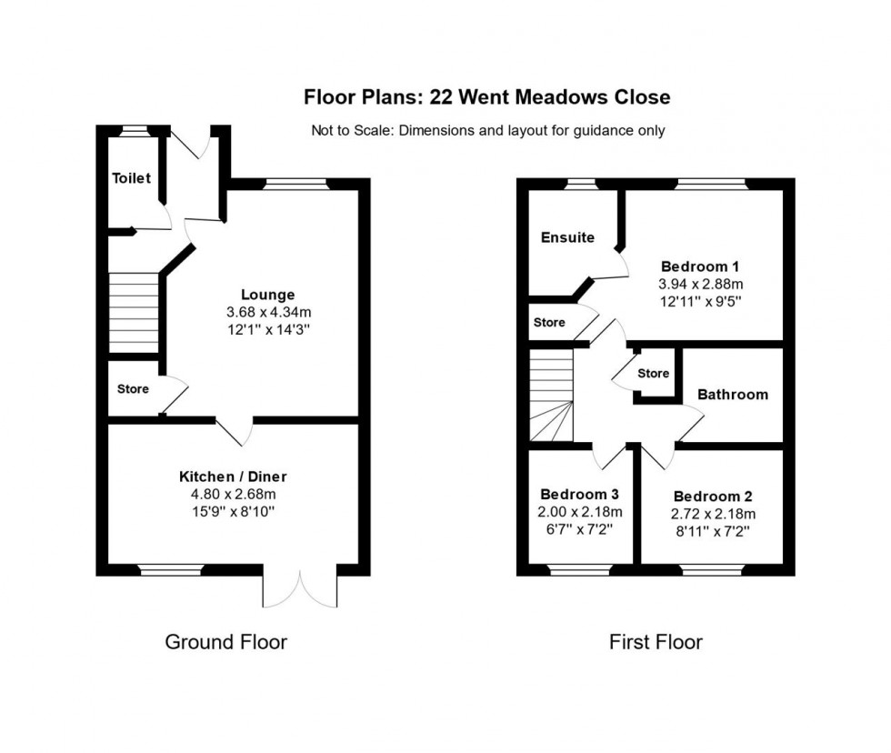 Floorplan for Went Meadows Close, Dearham