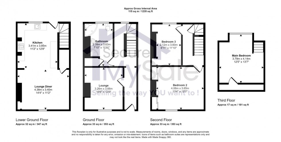 Floorplan for Albert Street, Grantham