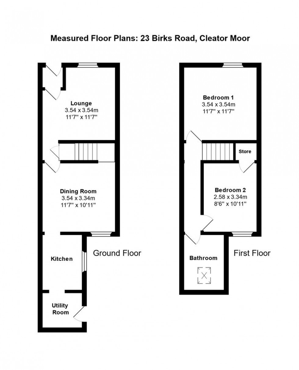 Floorplan for Birks Road, Cleator Moor