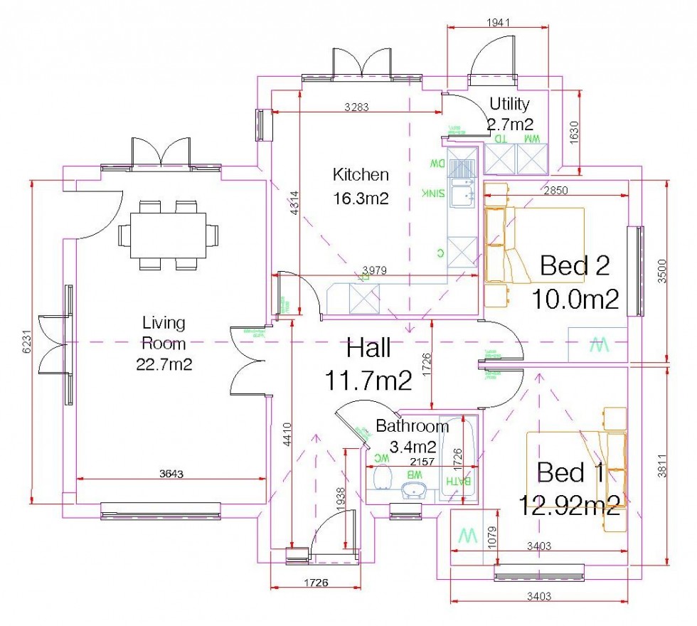 Floorplan for Princes Close, Balsham