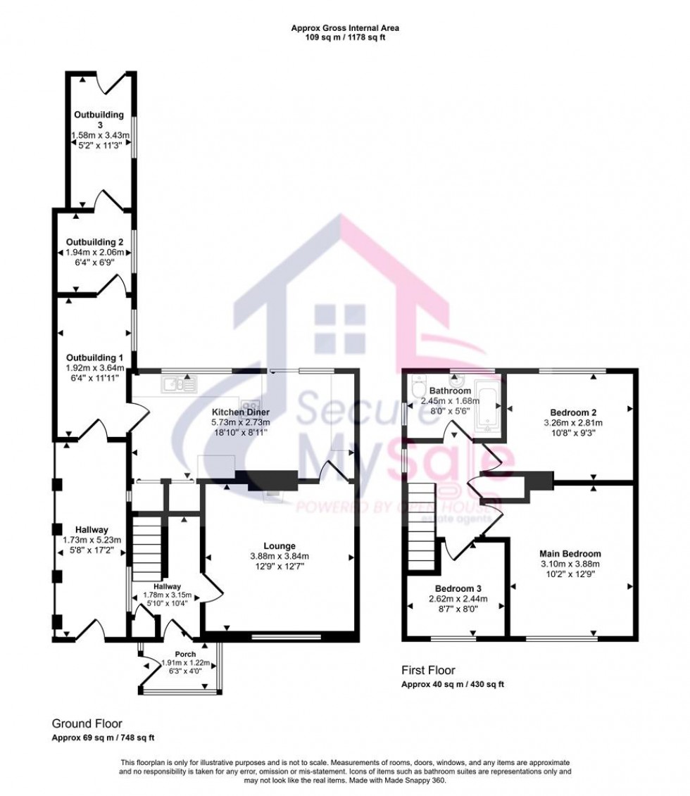 Floorplan for Queensway, Grantham