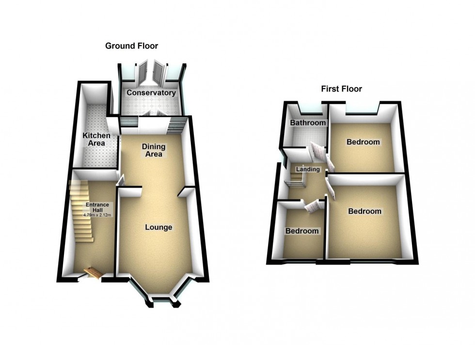 Floorplan for Heath Street, Hednesford