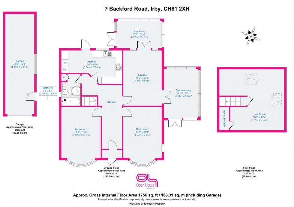 Floorplan for Backford Road, Wirral