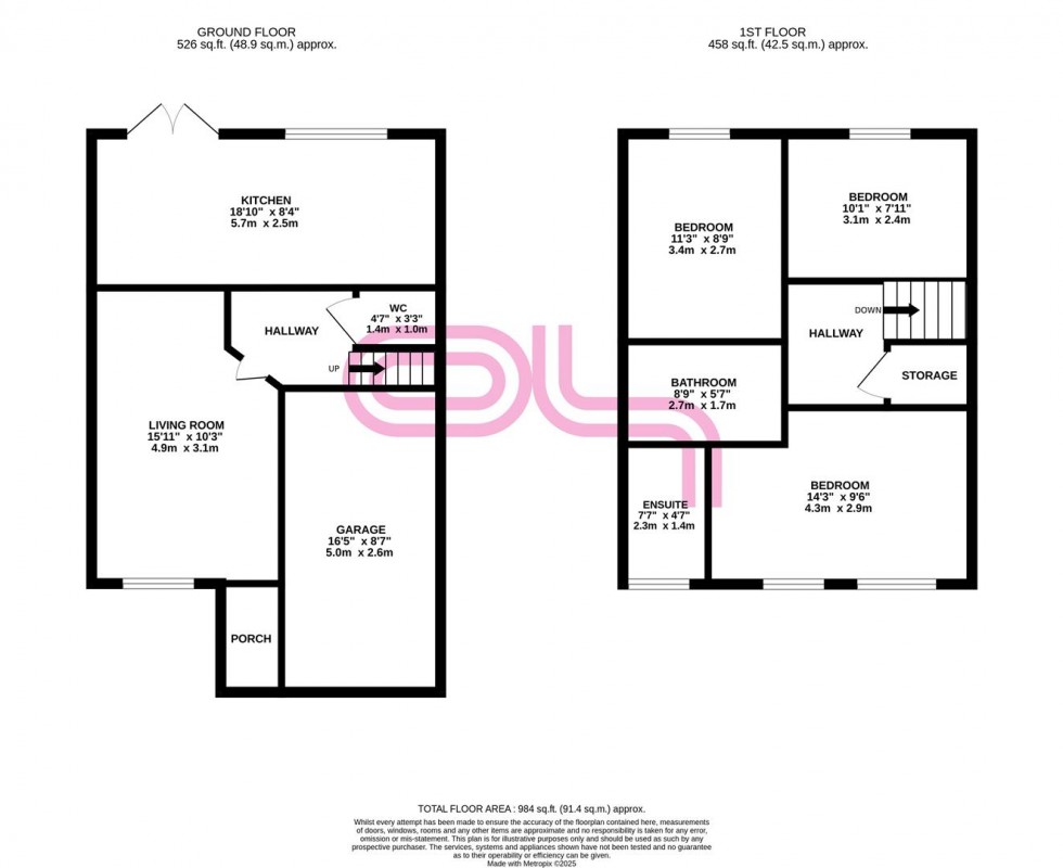 Floorplan for Dukes Avenue, Bradford