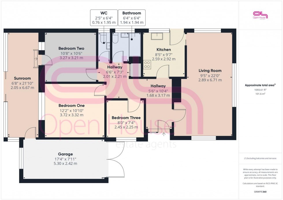 Floorplan for Chiltington Close, Saltdean, Brighton