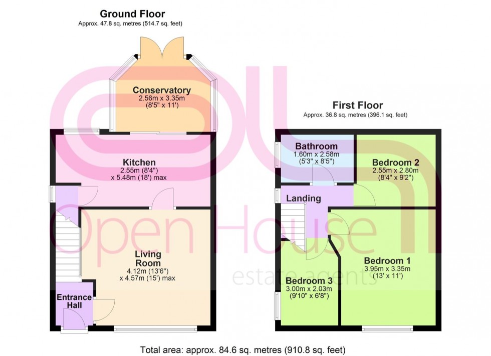 Floorplan for Village Drive, Ribbleton
