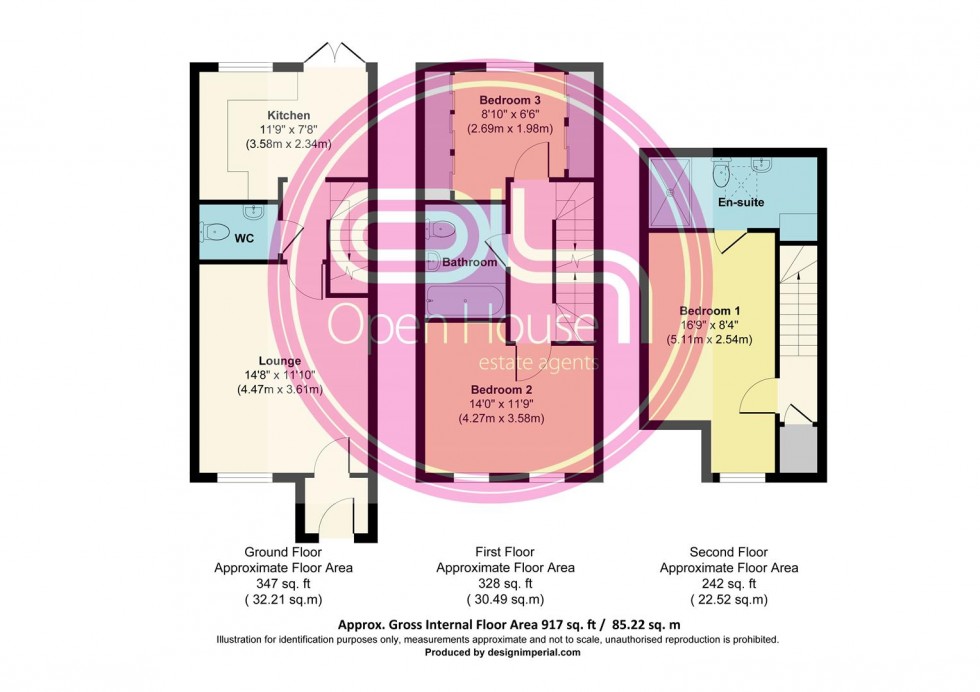 Floorplan for Upton Drive, Burton-On-Trent