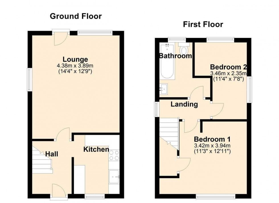 Floorplan for Lacock Drive,Barrs Court,Barrs Court