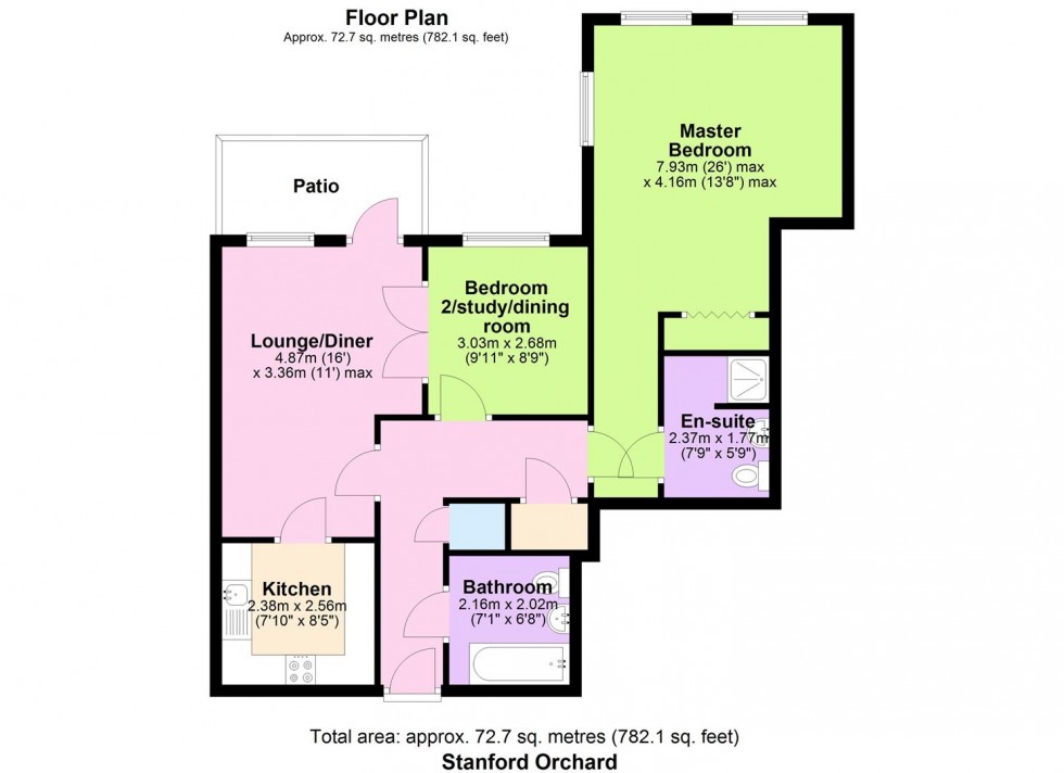 Floorplan for Stanford Orchard Warnham