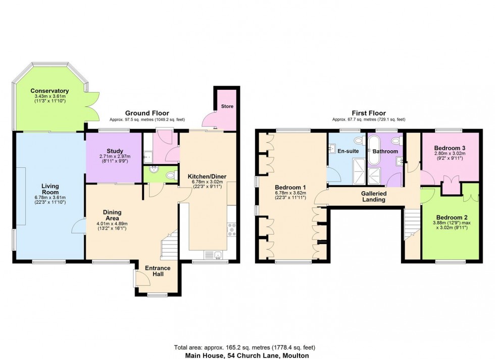 Floorplan for Church Lane, Moulton, Spalding