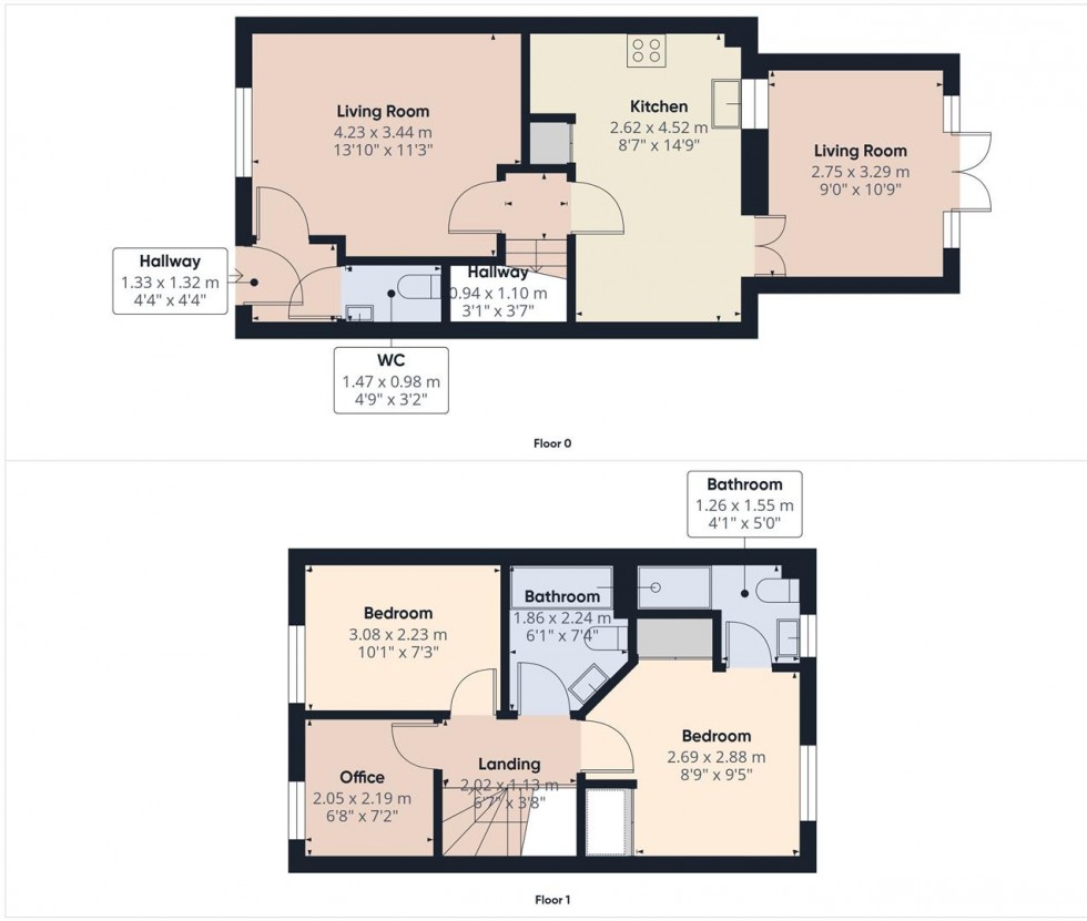 Floorplan for Lewisham Drive, Church Gresley
