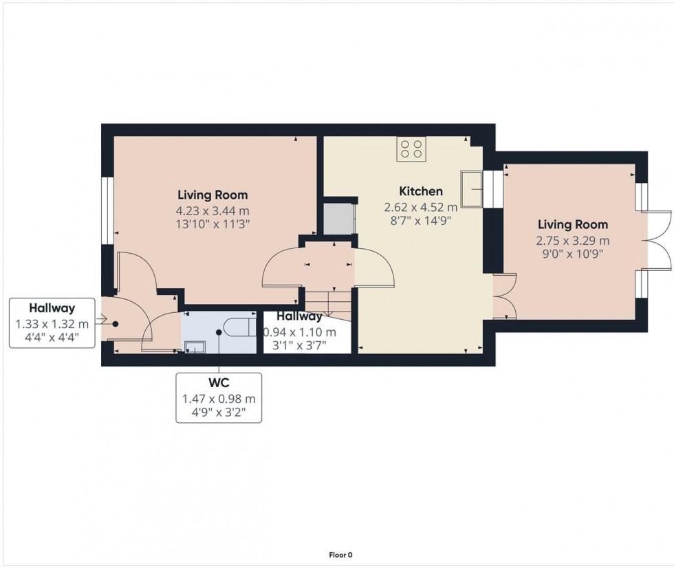 Floorplan for Lewisham Drive, Church Gresley