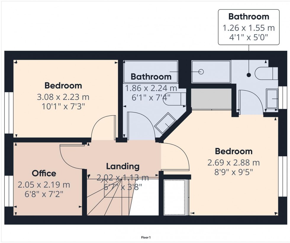 Floorplan for Lewisham Drive, Church Gresley