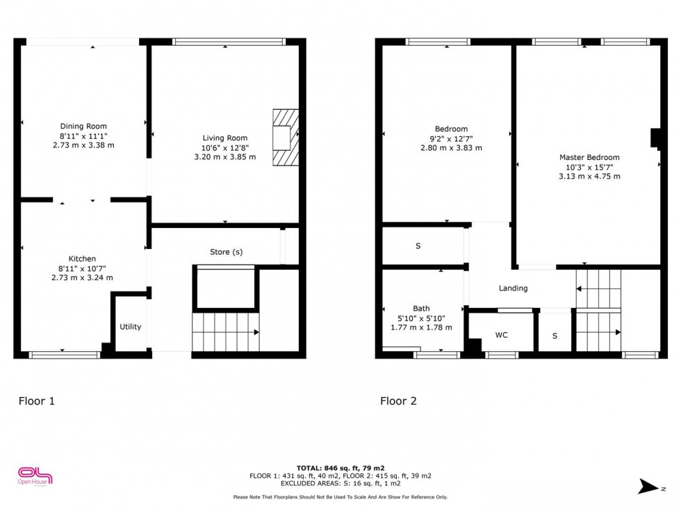 Floorplan for Peregrine Close, Burton-On-Trent