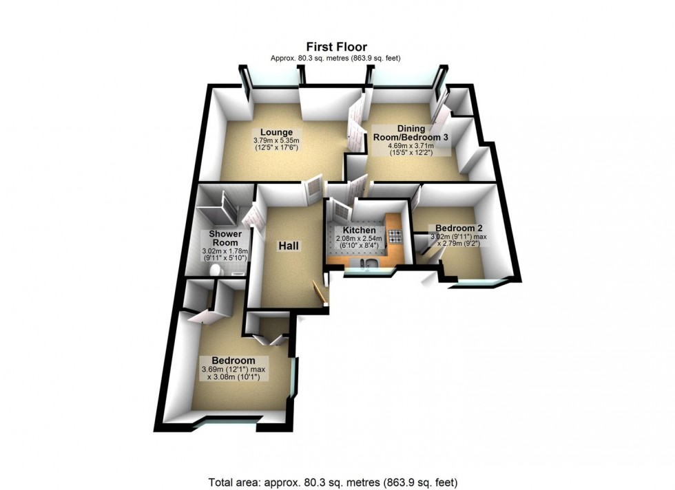 Floorplan for South Farm Road, Worthing