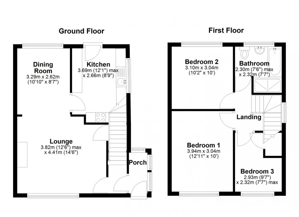 Floorplan for Robin Way, Chipping Sodbury