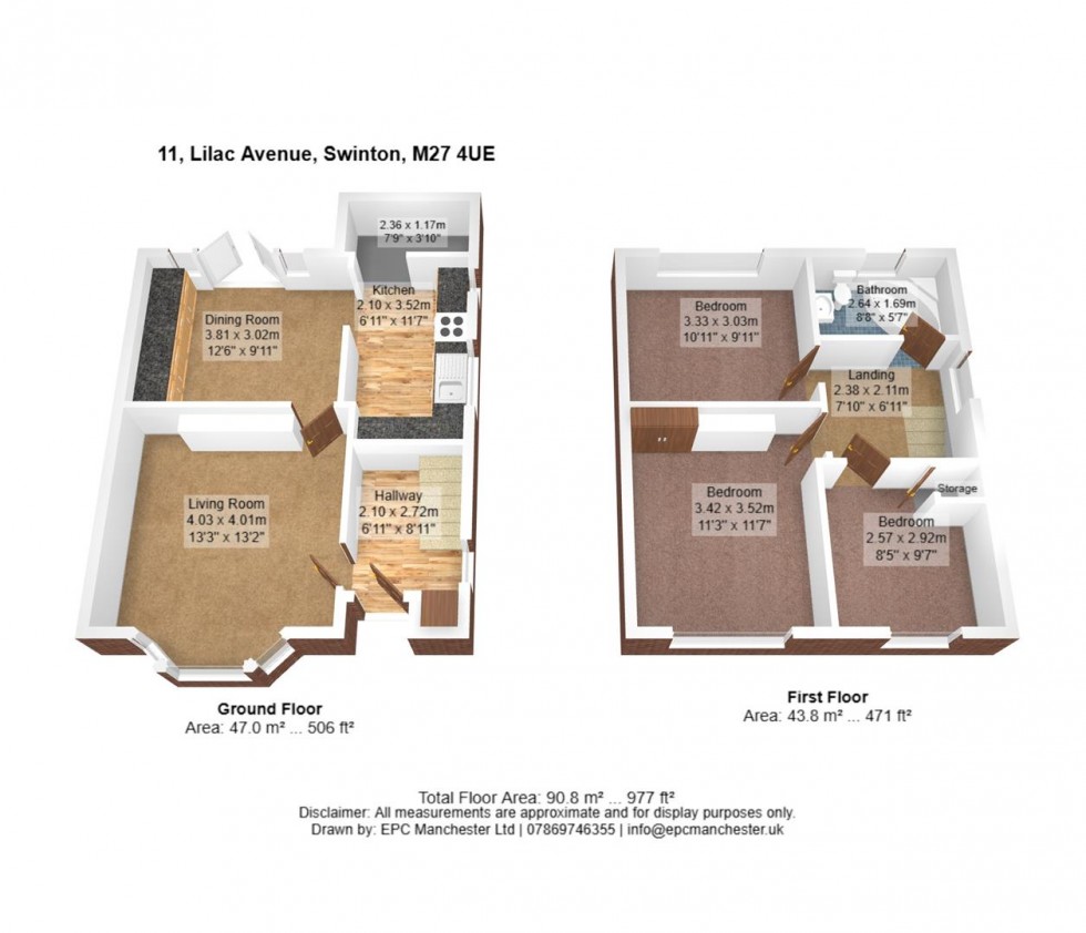 Floorplan for Lilac Avenue, Swinton