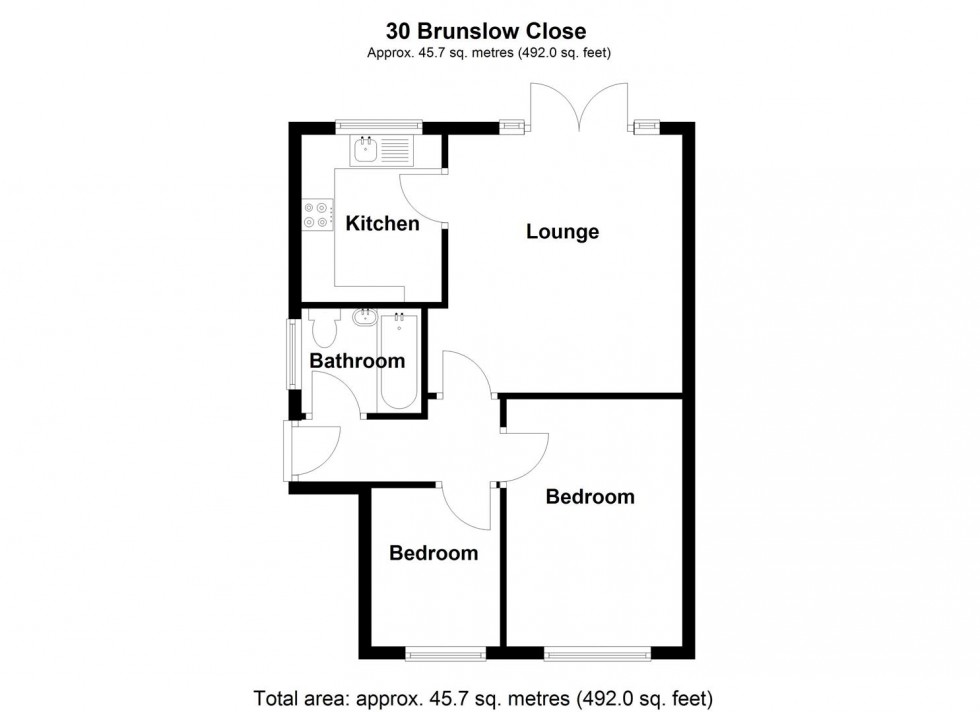 Floorplan for Brunslow Close, Willenhall