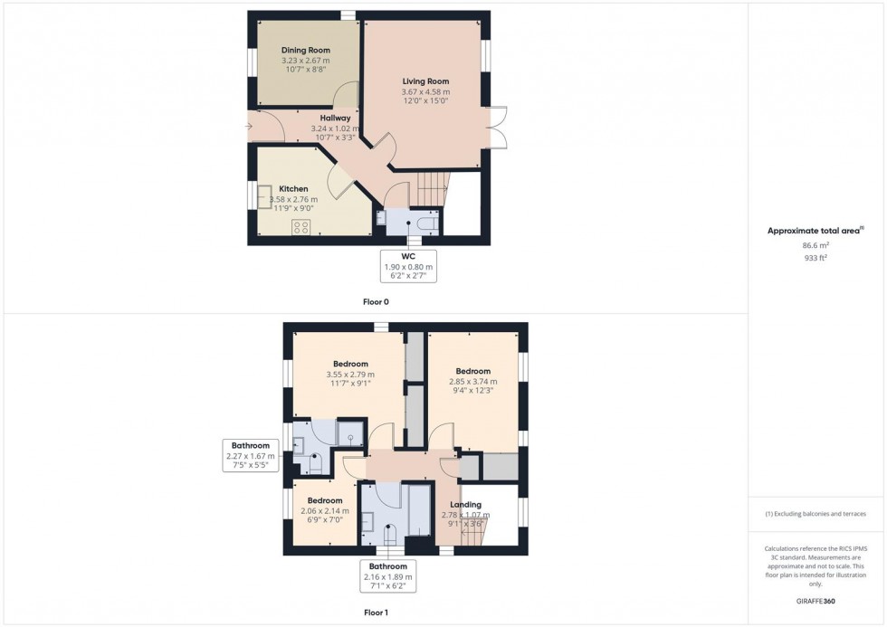 Floorplan for Barrys Close, Woodville, Swadlincote
