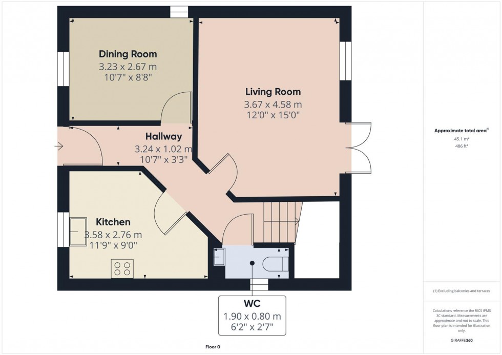 Floorplan for Barrys Close, Woodville, Swadlincote