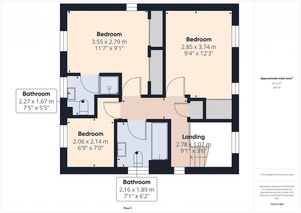 Floorplan for Barrys Close, Woodville, Swadlincote