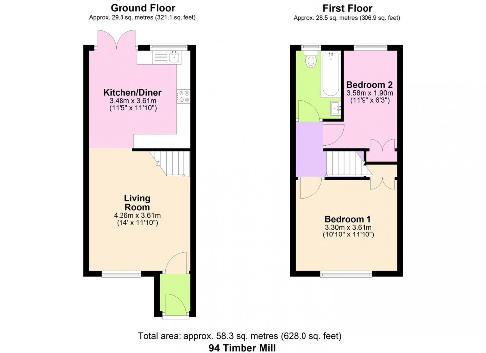 Floorplan for Timber Mill, Southwater