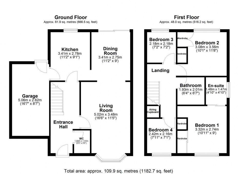 Floorplan for Armada Close, Churchdown