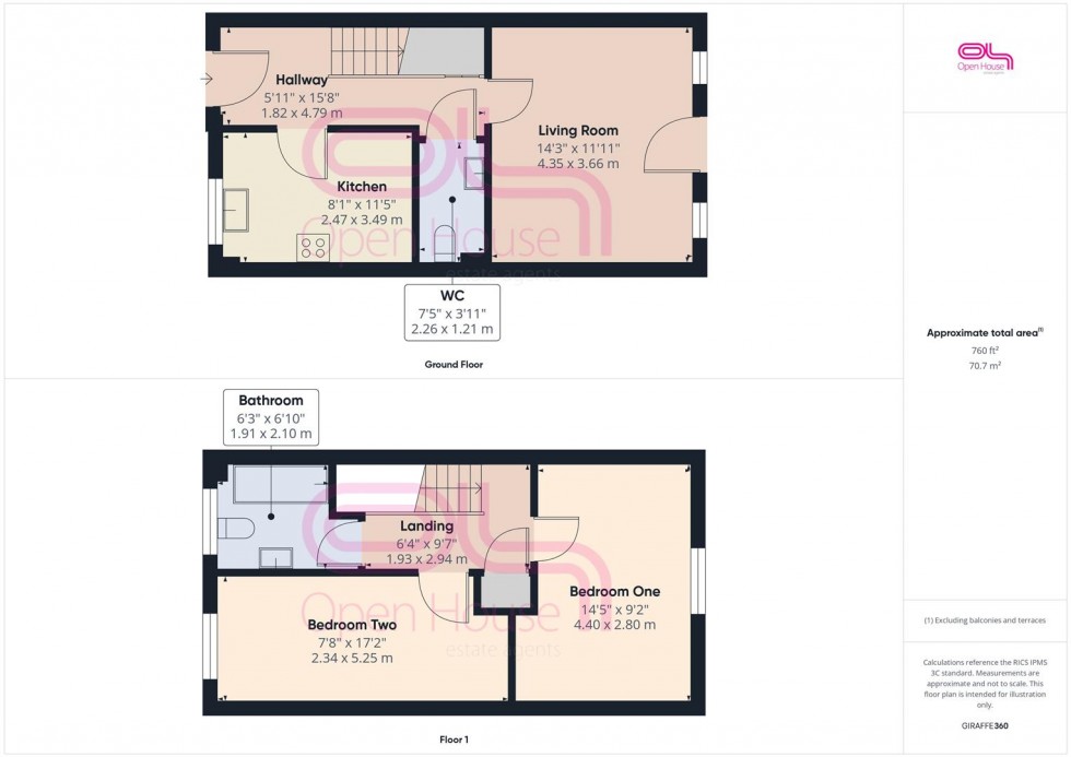 Floorplan for Flint Way, Peacehaven