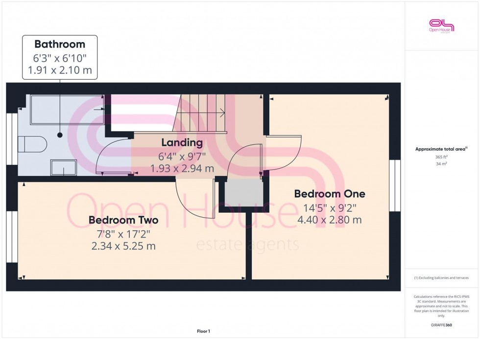 Floorplan for Flint Way, Peacehaven