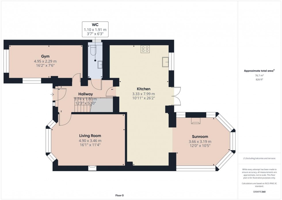 Floorplan for Clifton Way, Burton-On-Trent