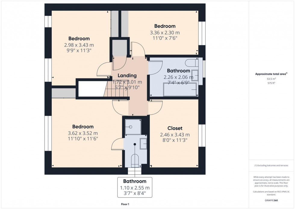 Floorplan for Clifton Way, Burton-On-Trent